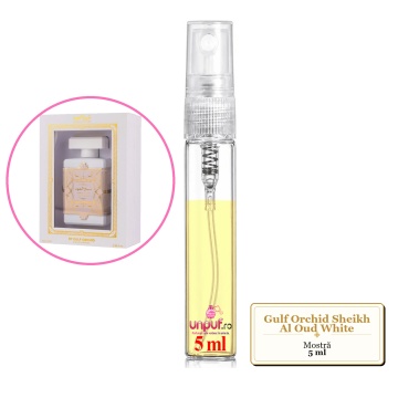 Mostra fiola din Parfumul Gulf Orchid Sheikh Al Oud White, decant sticla cu pulverizator - Img 4