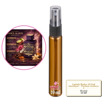Mostra fiola din Parfumul Lattafa Badee Al Oud Amethyst – Parfum Arabesc, decant sticla cu pulverizator - Img 3