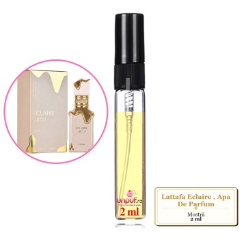 Mostra fiola din Parfumul Lattafa Eclaire, Apa De Parfum, decant sticla cu pulverizator
