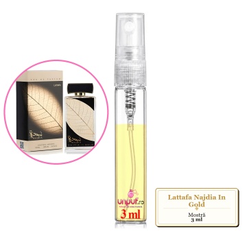 Mostra fiola din Parfumul Lattafa Najdia In Gold, decant sticla cu pulverizator - Img 3
