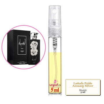 Mostra fiola din Parfumul Lattafa Pride Ansaam Silver, decant sticla cu pulverizator - Img 4