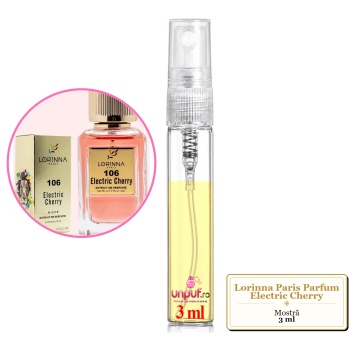 Mostra fiola din Parfumul Lorinna Paris Electric Cherry, decant sticla cu pulverizator - Img 2
