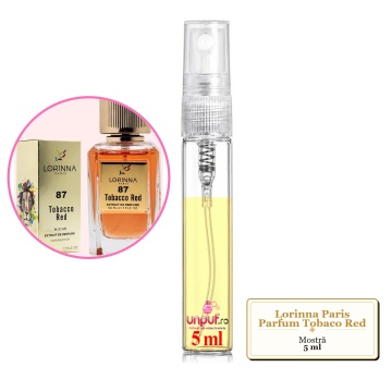 Mostra fiola din Parfumul Lorinna Paris Tobaco Red, decant sticla cu pulverizator - Img 3