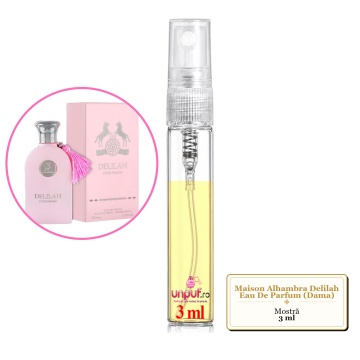 Mostra fiola din Parfumul Maison Alhambra Delilah Eau De Parfum (Dama), decant sticla cu pulverizator - Img 2