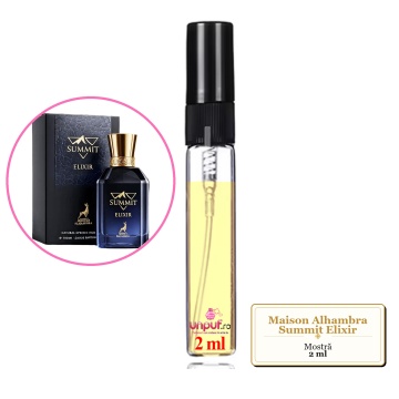 Mostra fiola din Parfumul Maison Alhambra Summit Elixir, decant sticla cu pulverizator - Img 2