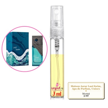 Mostra fiola din Parfumul Maison Asrar Last Swim, Apa de Parfum, Unisex, decant sticla cu pulverizator - Img 3