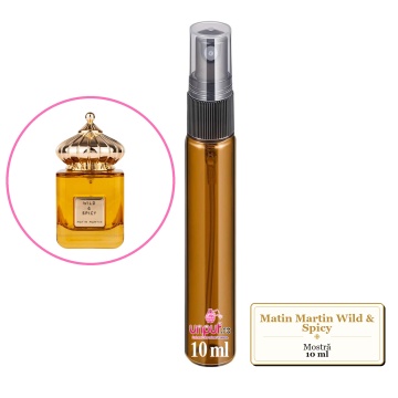 Mostra fiola din Parfumul Matin Martin Wild & Spicy, decant sticla cu pulverizator