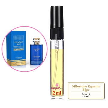 Mostra fiola din Parfumul Milestone Equator Blue, decant sticla cu pulverizator