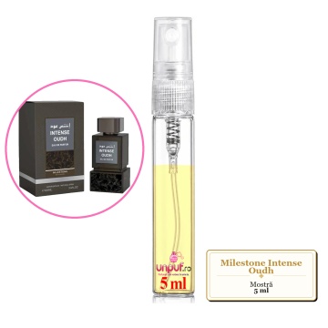 Mostra fiola din Parfumul Milestone Intense Oudh, decant sticla cu pulverizator - Img 4