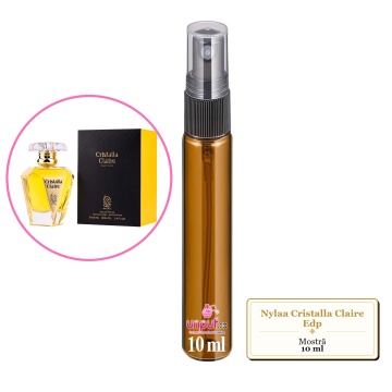 Mostra fiola din Parfumul Nylaa Cristalla Claire Edp, decant sticla cu pulverizator - Img 3