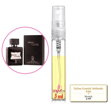 Mostra fiola din Parfumul Nylaa Genial Attitude Edp, decant sticla cu pulverizator - Img 3