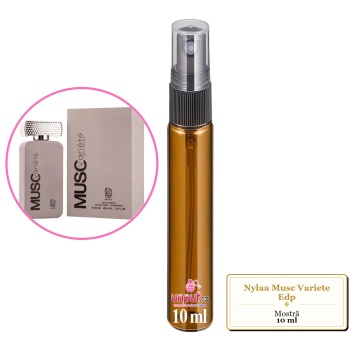 Mostra fiola din Parfumul Nylaa Musc Variete Edp, decant sticla cu pulverizator