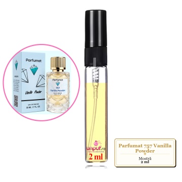 Mostra fiola din Parfumul Parfumat 757 Vanilla Powder, decant sticla cu pulverizator