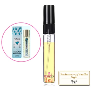 Mostra fiola din Parfumul Parfumat 774 Vanilla Noir, decant sticla cu pulverizator