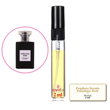 Mostra fiola din Parfumul Pendora Scents Fabulous Noir, decant sticla cu pulverizator