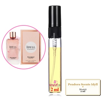 Mostra fiola din Parfumul Pendora Scents Idyll, decant sticla cu pulverizator