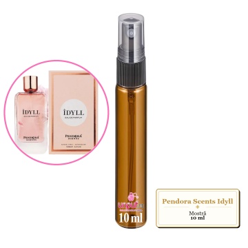 Mostra fiola din Parfumul Pendora Scents Idyll, decant sticla cu pulverizator