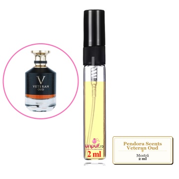 Mostra fiola din Parfumul Pendora Scents Veteran Oud, decant sticla cu pulverizator - Img 1