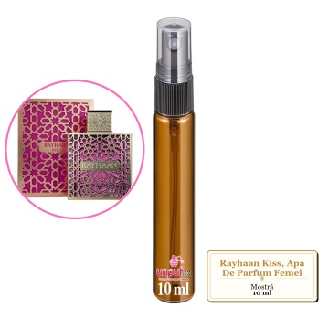 Mostra fiola din Parfumul Rayhaan Kiss, Apa De Parfum Femei, decant sticla cu pulverizator - Img 4
