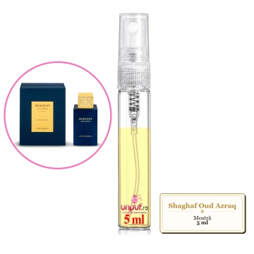 Mostra fiola din Parfumul Shaghaf Oud Azraq, decant sticla cu pulverizator - Img 4