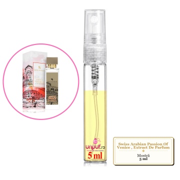Mostra fiola din Parfumul Swiss Arabian Passion Of Venice, Extract De Parfum, decant sticla cu pulverizator - Img 4