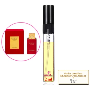 Mostra fiola din Parfumul Swiss Arabian Shaghaf Oud Ahmar, decant sticla cu pulverizator - Img 2