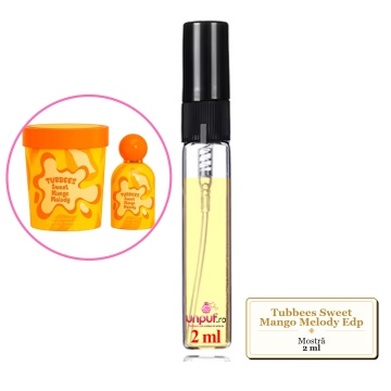 Mostra fiola din Parfumul Tubbees Sweet Mango Melody Edp, decant sticla cu pulverizator