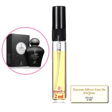 Mostra fiola din Parfumul Zayaan Silver Eau De Parfum, decant sticla cu pulverizator