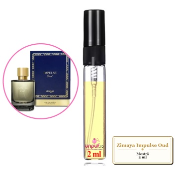 Mostra fiola din Parfumul Zimaya Impulse Oud, decant sticla cu pulverizator - Img 2
