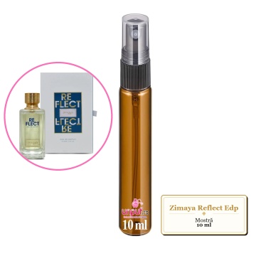 Mostra fiola din Parfumul Zimaya Reflect Edp, decant sticla cu pulverizator