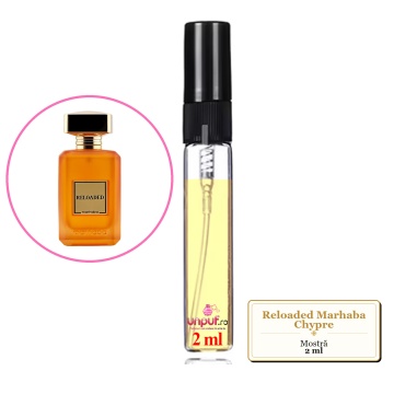 Mostra fiola din Reloaded Marhaba Chypre, decant sticla cu pulverizator