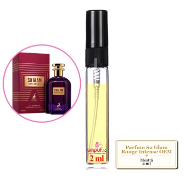 Mostra Fiola Din So Glam Rouge Intense Oem, Decant Sticla Cu Pulverizator