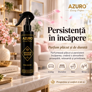 Odorizant Cameră Azuro Japanese Garden Air Freshener – 250 ml - Img 3