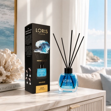 Odorizant de Cameră cu Bețișoare Parfumate Loris Ocean Breeze, 120 ml, Esență Marină Fresh, Miros Proaspăt și Persistent - Img 6