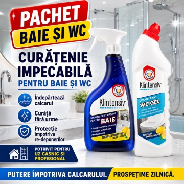 Pachet curatare baie si WC Klintensiv – 500 ml + 750 ml - Img 2
