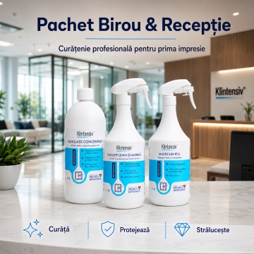 Pachet curatare textile si eliminare mirosuri Klintensiv Professional, KLINOCARPET HF, absorbant mirosuri si odorizant Flowers, 3 x 1 L, 4x Stickere - Img 3