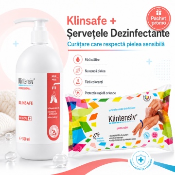 Pachet igiena mainilor Klintensiv Professional – 500 ml + 70 buc - Img 3
