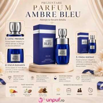 Parfum Ambre Bleu Rave 100 ml, Apa De Parfum, Barbati - Img 3
