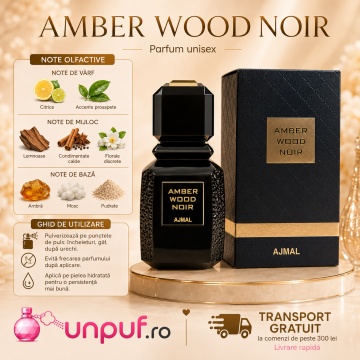 Parfum Arăbesc Ajmal Amber Wood Noir 50 ml, Damă, edp - Img 7