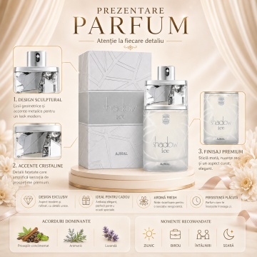 Parfum Arăbesc Ajmal Shadow Ice Eau De Parfum 75 ml, Damă, edp - Img 3