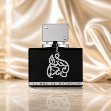 Parfum Arăbesc Al Dur Al Maknoon Silver Lattafa 100 ml, Apă de Parfum Bărbat, Aromă Citric Fructată cu Ananas, Bergamotă, Măr, Iasomie, Mesteacăn, Paciuli, Ambră, Mosc și Pielărie - Img 2
