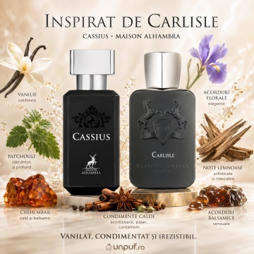 Parfum Arăbesc Alhambra Cassius Maison Alhambra 30 ml, Apă de Parfum Bărbați, Aromă Oriental Modernă, Inspirat Carlisle - Img 8
