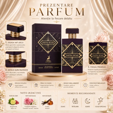 Parfum Arăbesc Alhambra Infini Rose Maison Alhambra 100 ml, Apă de Parfum Unisex, Damă și Bărbat, Aromă Floral Orientală, Inspirat Atomic Rose - Img 3