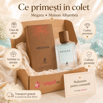 Parfum Arăbesc Alhambra Megara Maison Alhambra 50 ml, Apă de Parfum Unisex, Damă și Bărbat, Aromă Oriental Modernă, Inspirat Megamare - Img 4