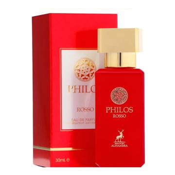 Parfum Arăbesc Alhambra Philos Rosso 30 ml, Apă de Parfum Unisex, Damă și Bărbat, Maison Alhambra, Aromă Oriental Modernă Fructată, Dulce, Florală și Ambrată cu Bergamotă, Condimente, Iasomie, Trandafir, Note Lemnoase, Cedru, Ambră, Mosc și Vanilie - Img 11