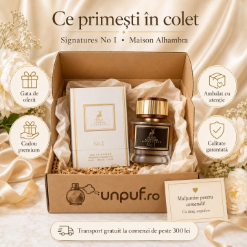 Parfum Arăbesc Alhambra Signatures No. 1 50 ml, Apă de Parfum Unisex, Damă și Bărbat, Maison Alhambra, Inspirat Cuir Intense, Aromă Verde Aromatică cu Bergamotă, Frunze Verzi, Mentă, Ceai Verde, Ierburi Aromatice, Lavandă, Cedru, Mosc și Vetiver - Img 4