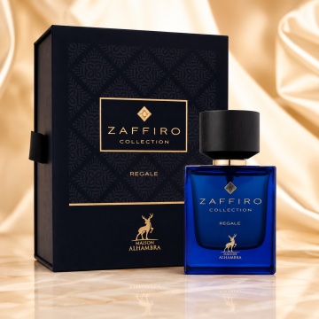 Parfum Arăbesc Alhambra Zaffiro Collection Regale Maison Alhambra 100 ml, Apă de Parfum Unisex, Damă și Bărbat, Aromă Oriental Modernă, Inspirat Regent Leather