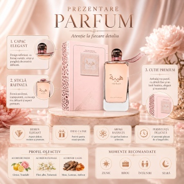 Parfum Arăbesc Ard Al Zaafaran Heibah 100 ml, Apă de Parfum Damă, Inspirat Black Orchid, Aromă Oriental Arabescă cu Bergamotă, Condimente, Șofran, Iasomie, Lemn de Santal, Trandafir, Oud, Ambră, Mosc și Vanilie - Img 3