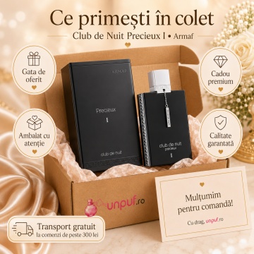 Parfum Arăbesc Armaf Club De Nuit Precieux I 55 ml, Apă de Parfum Bărbat, Aromă Aromatic Orientală Inspirată de Absolu Aventus 2023 - Img 4