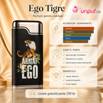 Parfum Arăbesc Armaf Ego Tigre 100 ml, Apă de Parfum Unisex Damă și Bărbat, Aromă Aromatic Orientală Inspirată de Absolu Aventus - Img 9